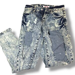 Distressed Acid Wash Jeans